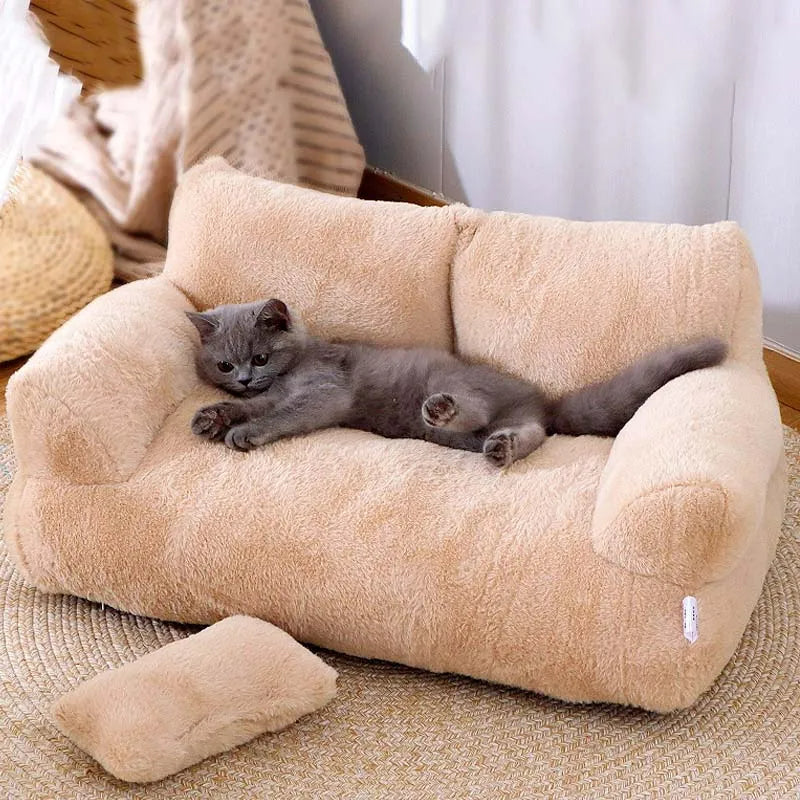 PamperedPups™ - Luxurious, Plush, Anti-Anxiety Sofa Couch for Cats and Dogs