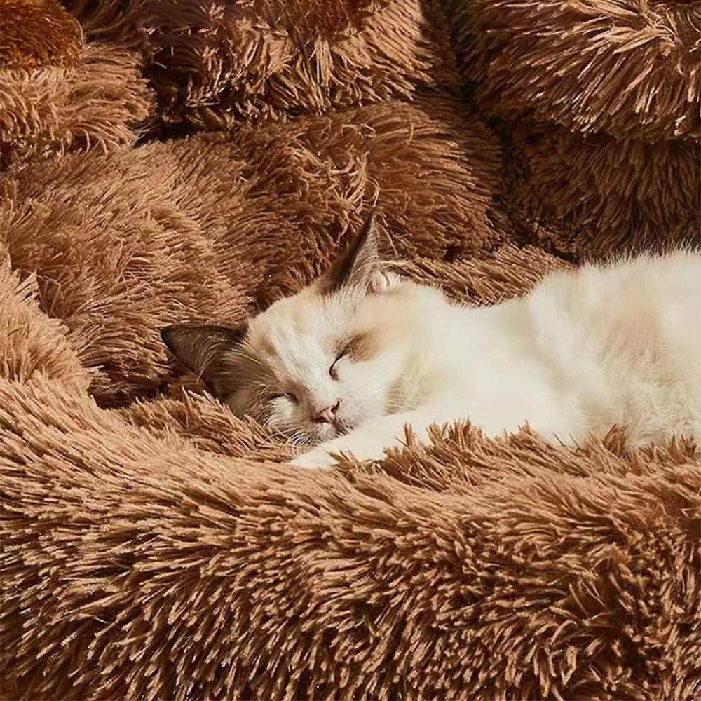 PamperedPups™ - #1 Top-Rated Anti-Anxiety Calming Donut Bed for Cats and Dogs