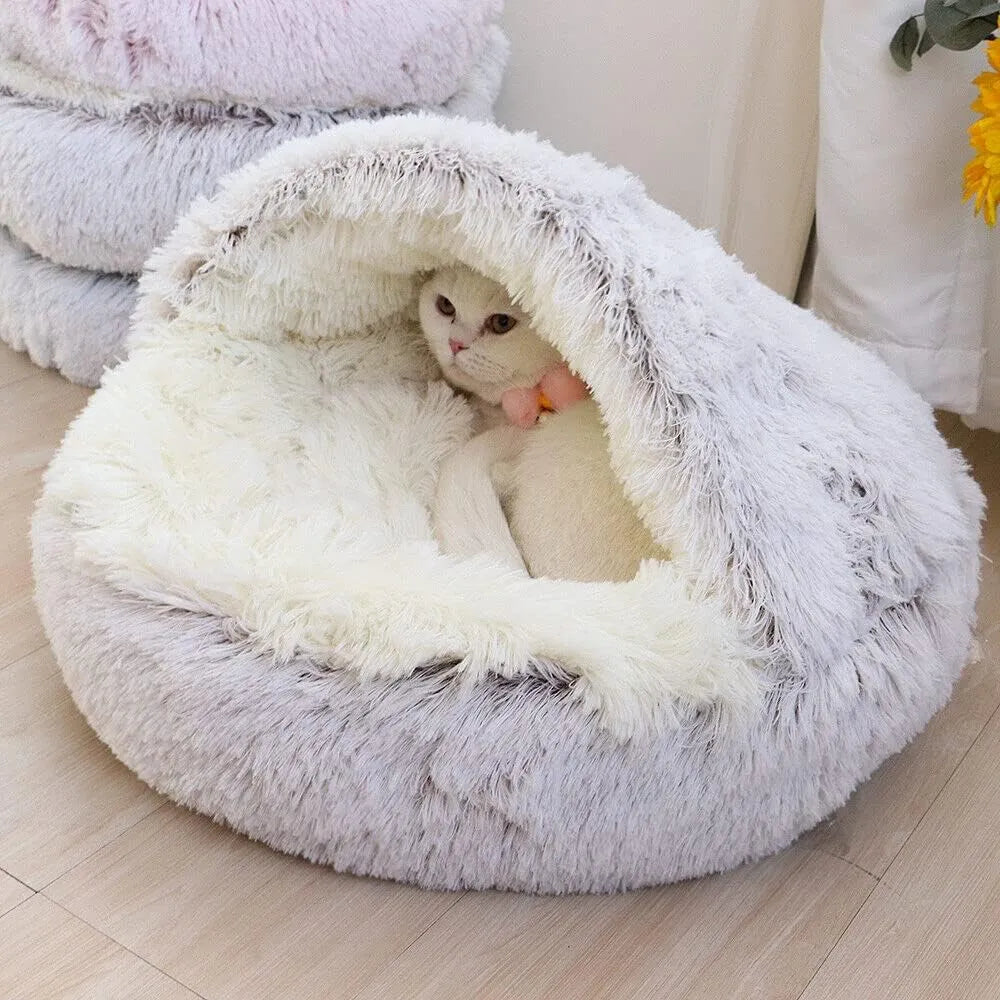 BurrowBuddy™ - #1 Best-Selling Plush Cave Bed For Cats and Small Dogs