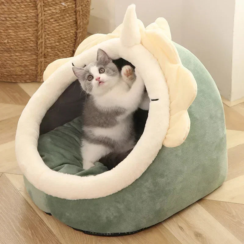 KittyCocoon™ - #1 Best-Selling Cat Cave House Bed With Built-In Toy