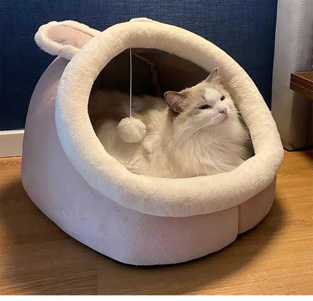 KittyCocoon™ - #1 Best-Selling Cat Cave House Bed With Built-In Toy