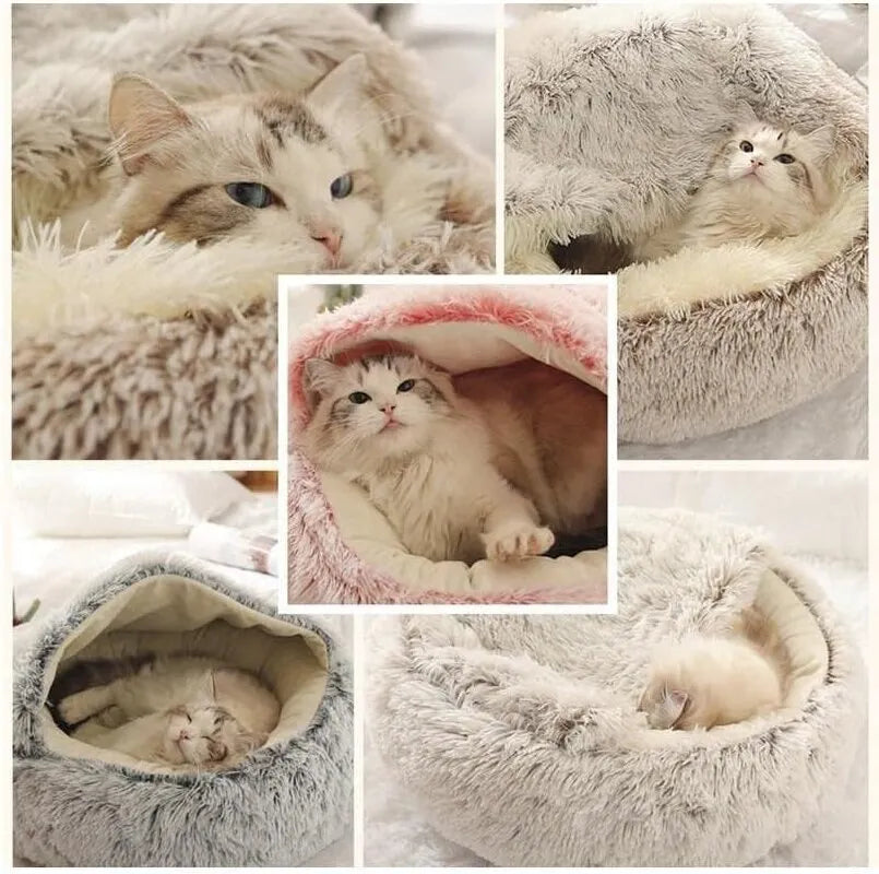 BurrowBuddy™ - #1 Best-Selling Plush Cave Bed For Cats and Small Dogs