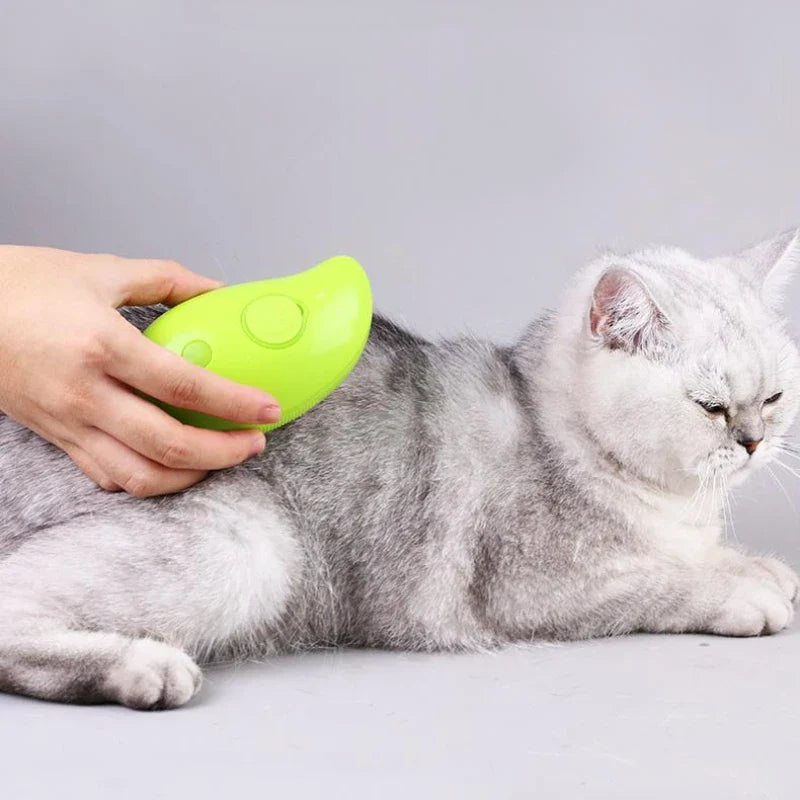 FuzzBuster™ - #1 Best-Selling 3-in-1 Steam, Massage & Grooming Hair Removal Brush for Cats and Dogs