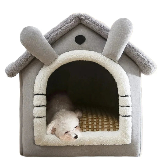 ComfortCottage™ - Foldable, Washable, Indoor Dog & Cat House With Bed