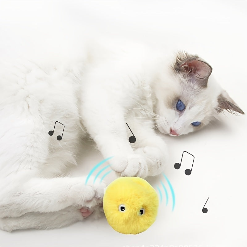 Interactive Smart Cat Toy with Electric Plush Ball and Catnip