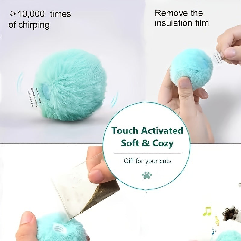 Interactive Smart Cat Toy with Electric Plush Ball and Catnip