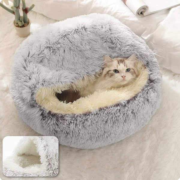 BurrowBuddy™ - #1 Best-Selling Plush Cave Bed For Cats and Small Dogs