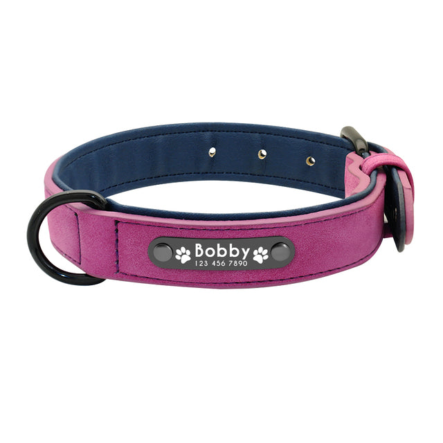 DiDog™ - Personalized, Custom Engraved Leather Dog Collar & Leash Set