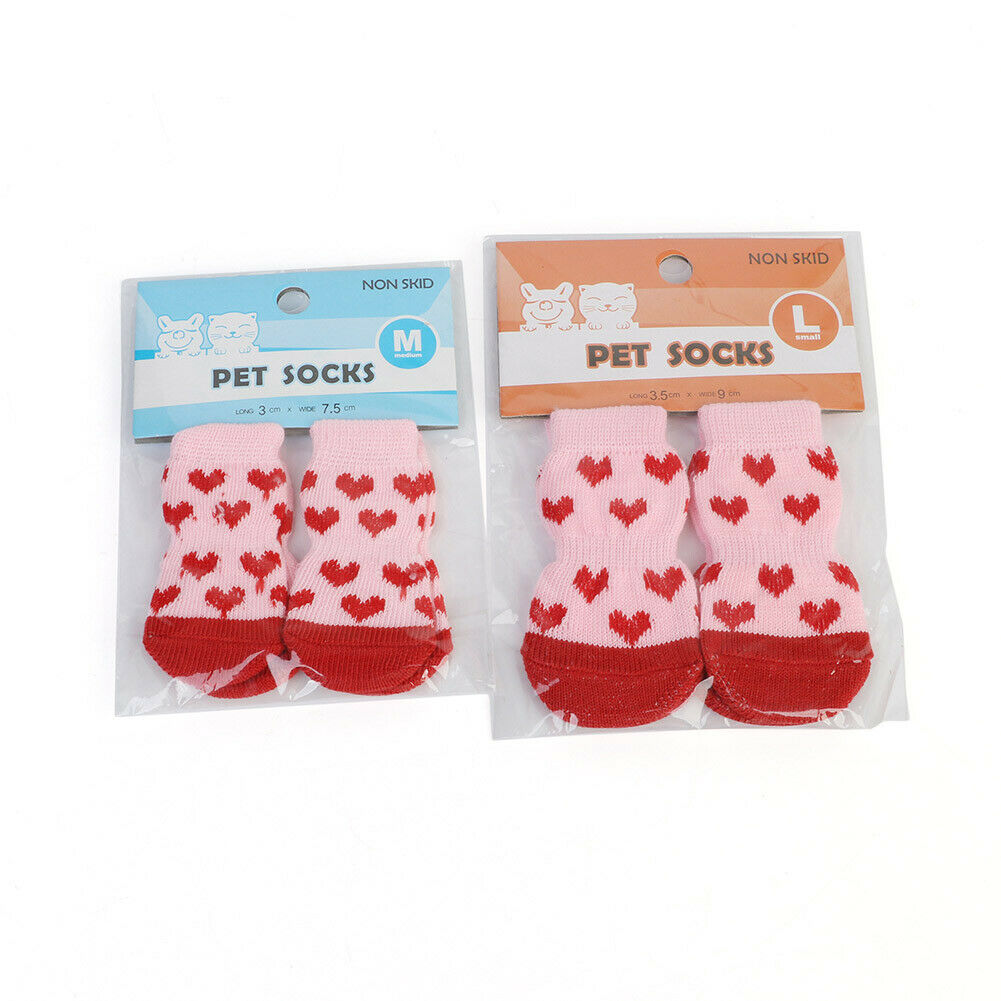 PamperedPups™ - Grippy, Non-Slip Dog and Cat Socks x4