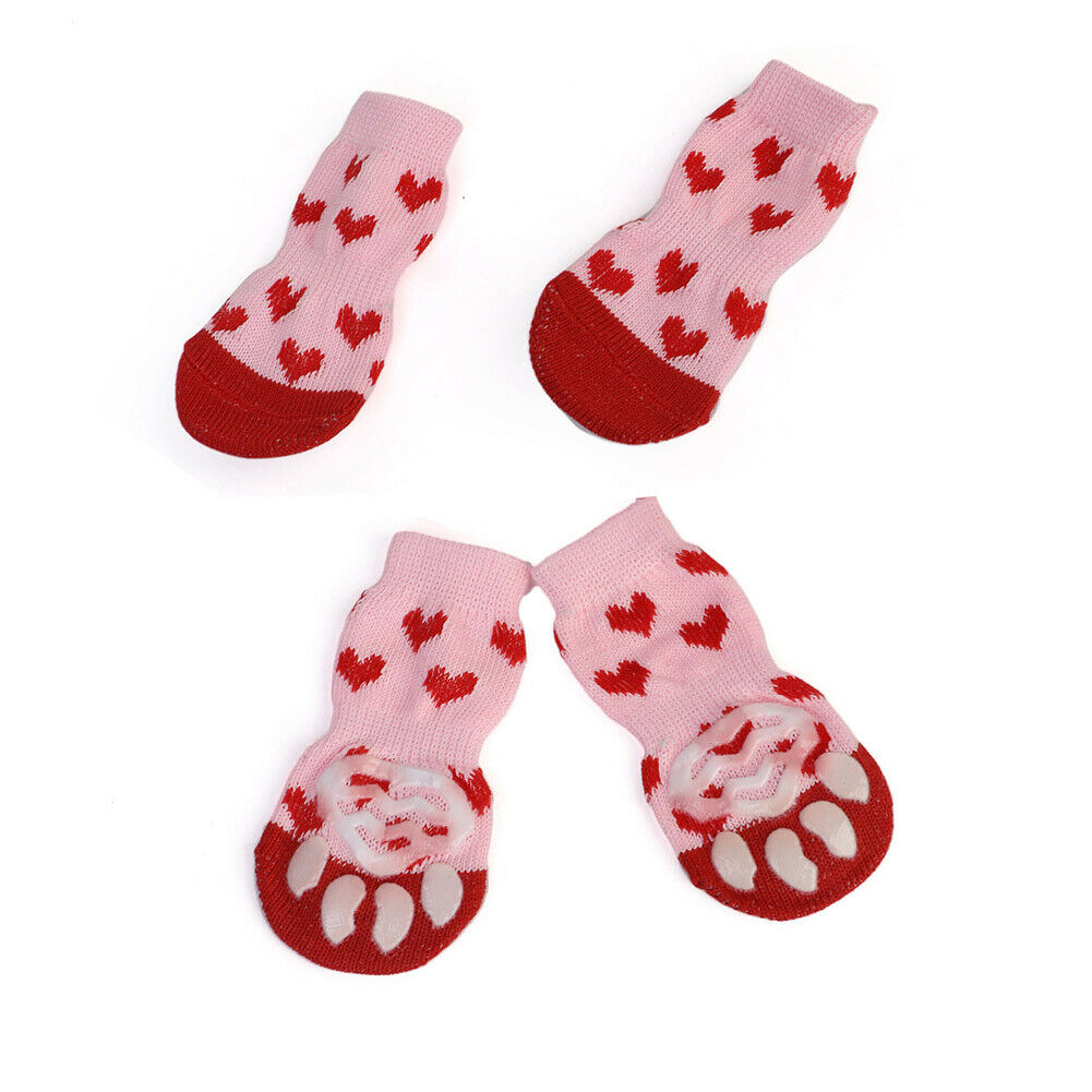 PamperedPups™ - Grippy, Non-Slip Dog and Cat Socks x4