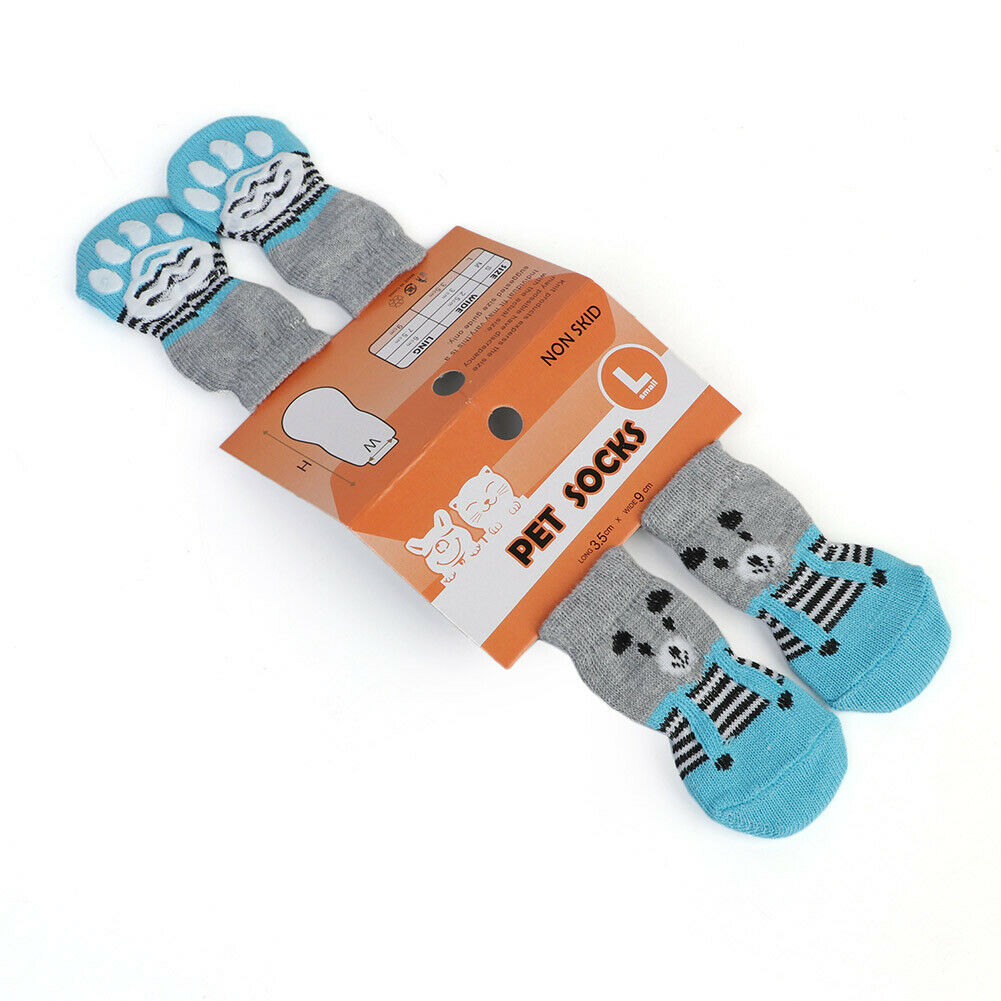 PamperedPups™ - Grippy, Non-Slip Dog and Cat Socks x4