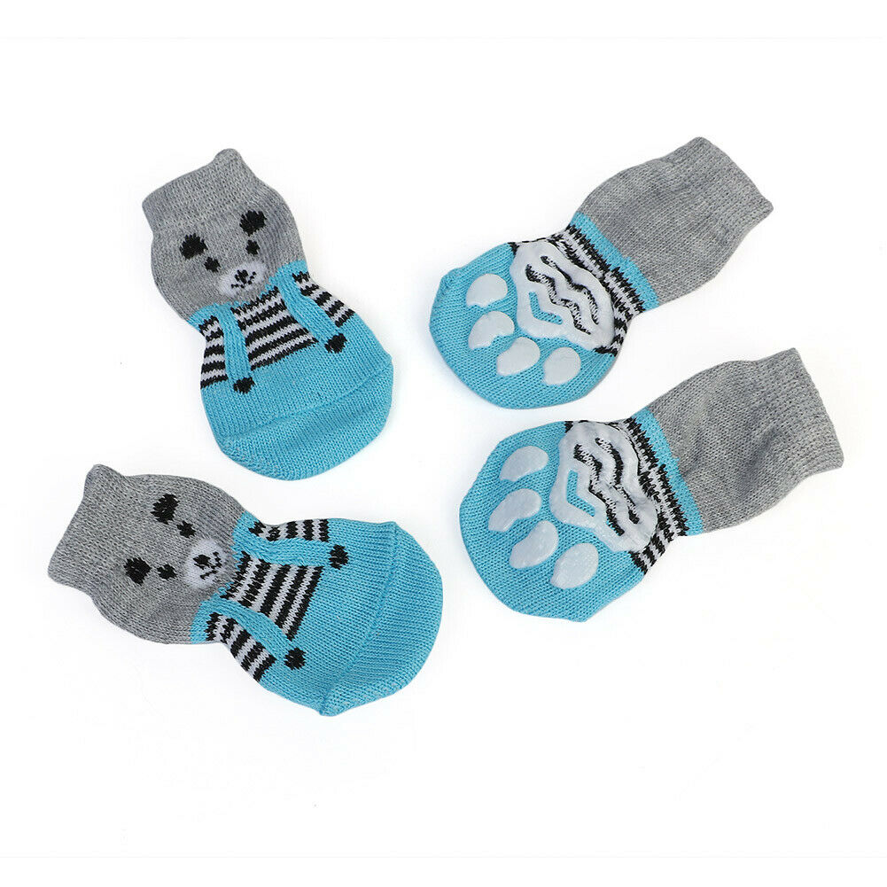 PamperedPups™ - Grippy, Non-Slip Dog and Cat Socks x4