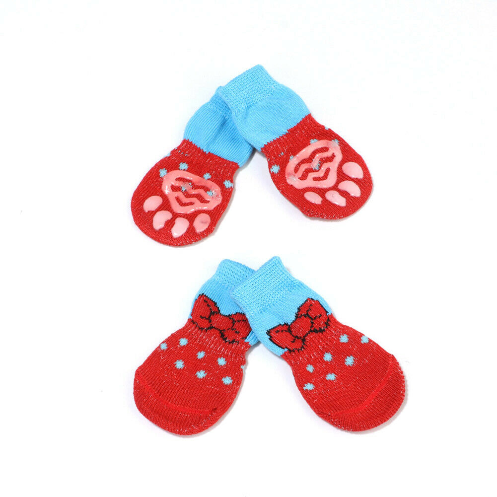 PamperedPups™ - Grippy, Non-Slip Dog and Cat Socks x4