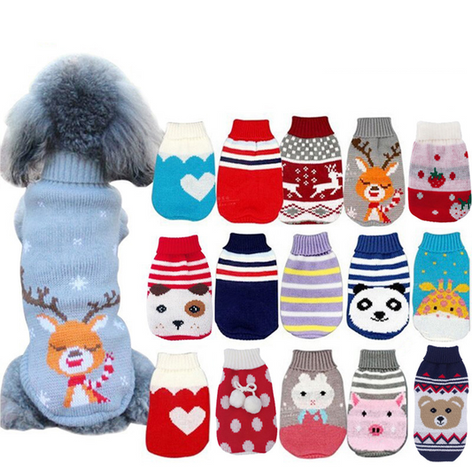 PamperedPups™ - Warm Knitted Winter Sweater for Small/Medium Dogs and Cats