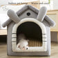 ComfortCottage™ - Foldable, Washable, Indoor Dog & Cat House With Bed