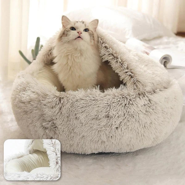 BurrowBuddy™ - #1 Best-Selling Plush Cave Bed For Cats and Small Dogs