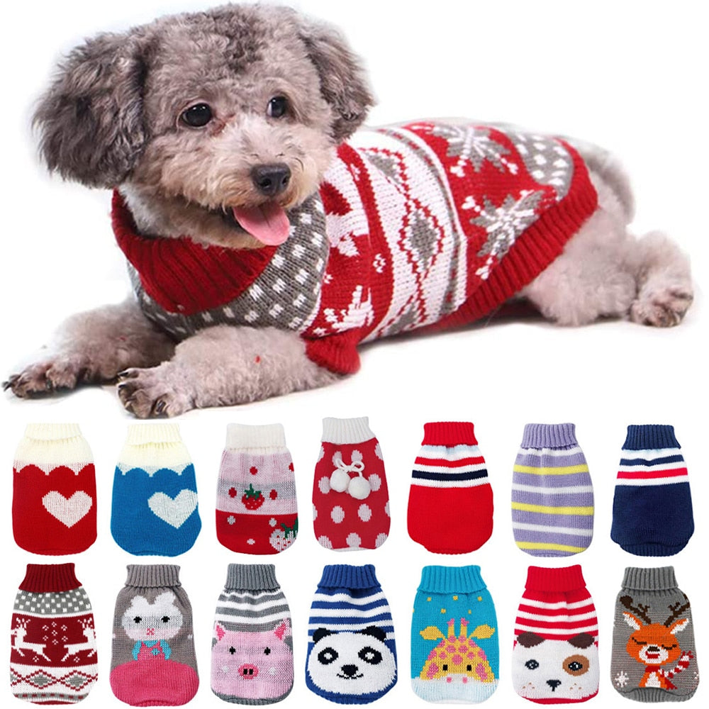 PamperedPups™ - Warm Knitted Winter Sweater for Small/Medium Dogs and Cats